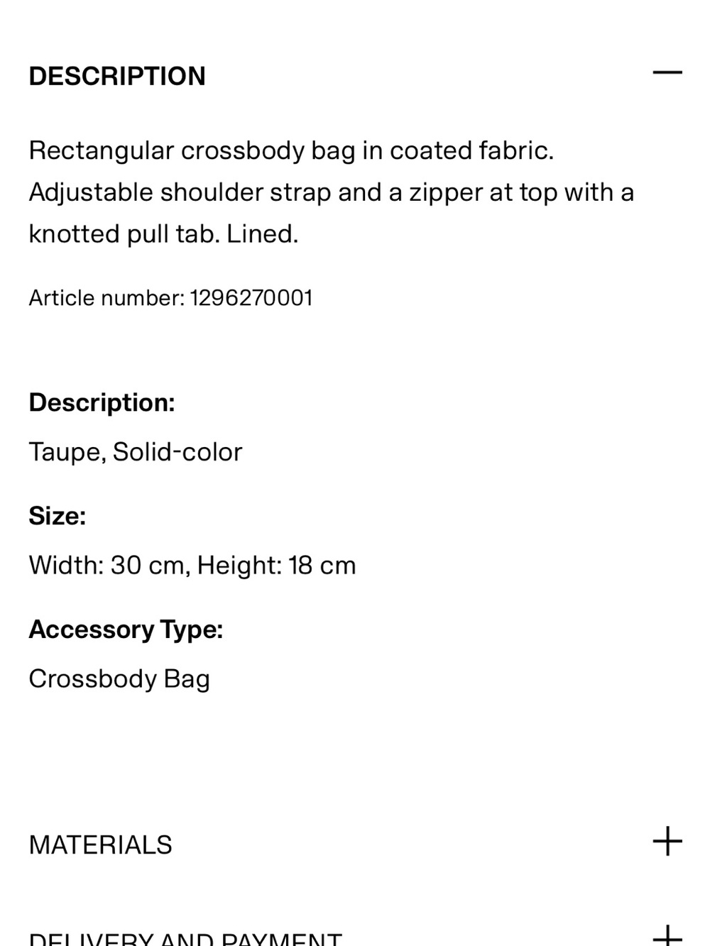 H&M NWT Taupe faux Leather Shoulder Bag and adjustable crossbody purse - Picture 4 of 4